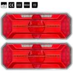 Комплект Ляв + Десен Мултифункционални Диодни LED Лед Стопове с Бягащ Мигач Неон Neon Ефект 12V 24V 350mm X 131 mm X 60m