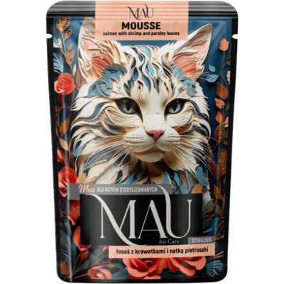 MAU Mousse Sterilised Salmon with shrimp and parsley 85 g