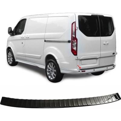 Nerez čierny kryt hrany zadného nárazníka Ford Tranzit Custom 2013+ leštený