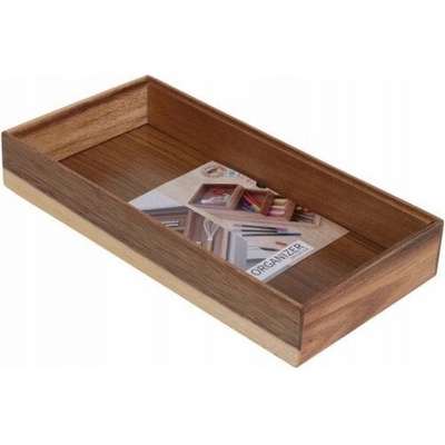 EH Excellent Houseware Dřevěný organizér HEDO do zásuvky, 30 x 15 x 5 cm hnědý