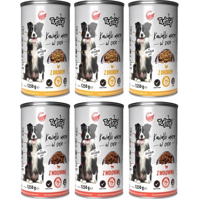 Tuf Tuf drůbež a hovězí maso mix chutí 6 x 1250 g