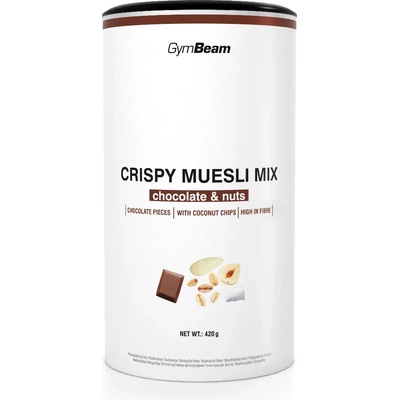 GymBeam Crispy Muesli Mix 420 g шоколадови ядки