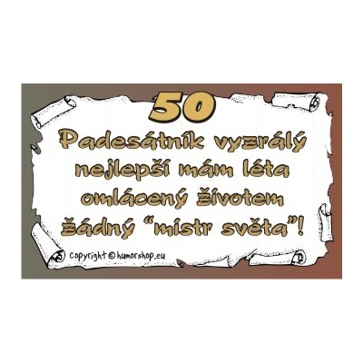 Průkaz 50 pro muže