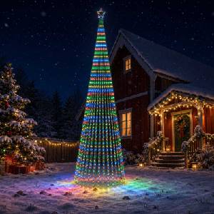 vidaXL LED Коледна Елха 500 см 1524 LED светодиода Многоцветен Стомана (42050843)