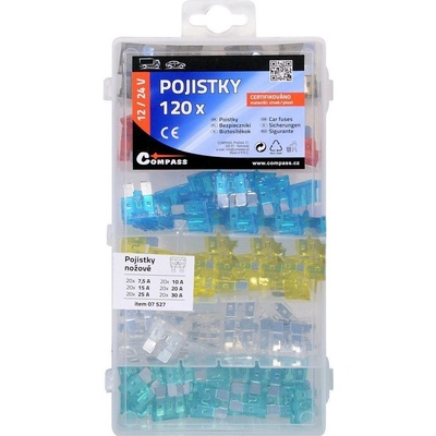 Pojistka nožová COMPASS 07527 120ks