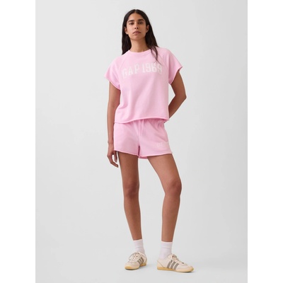 GAP Tričko s logom French Terry Ružová