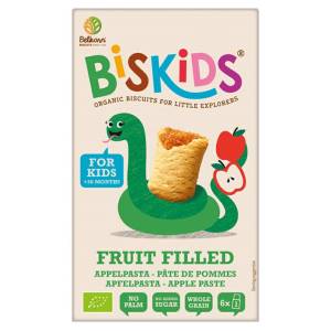 BISkids - БИО меки детски сладки с ябълково пюре без добавена захар, 33% плодове 36M+, 120гр