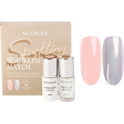 Sada Sparkling Match 7,2 ml UV Gel Polish Base & 6,5 ml Liquid Nail Powder