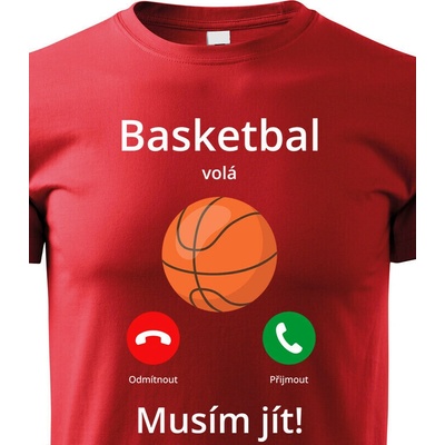 Dětské tričko Basketbal volá Musím jít! ČervenáCanvas Dětské tričko Bezvatriko.cz 2364