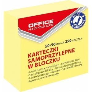 Office Products Mini Adhesive Cube OFFICE PRODUCTS, 50x50mm, 1x250 cards. , pastel, light yellow