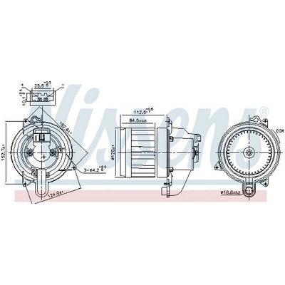 vnitřní ventilátor NISSENS 87609