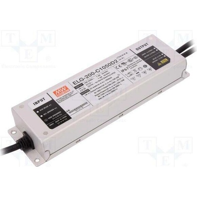 MEAN WELL ELG-200-C1050D2 Napájecí zdroj: spínaný; LED; 199,5W; 95÷190VDC; 1,05A; 100÷305VAC