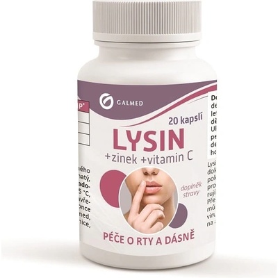 Galmed Lysin+Zinok +vit.C 20 kapsúl
