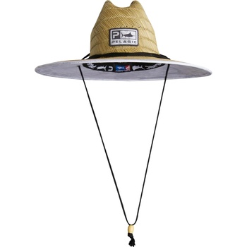 PELAGIC Сламена шапка с периферия PELAGIC BAJA STRAW SUNHAT OPEN SEAS Light Grey