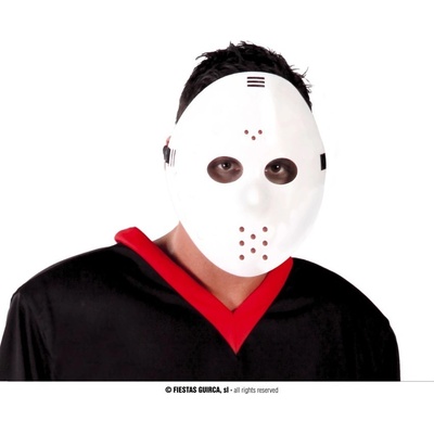 Hokejová maska ​​biela