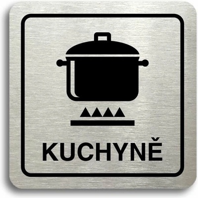 Accept Piktogram "kuchyně II" (80 × 80 mm) (stříbrná tabulka - černý tisk)