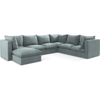 makamii Син ъглов диван (десен ъгъл/U форма) Manao - Makamii (MANAO_UL_41_P1_C5)