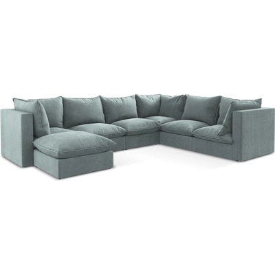 makamii Син ъглов диван (десен ъгъл/U форма) Manao - Makamii (MANAO_UL_41_P1_C5)