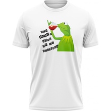 MemeMerch tričko Kermit Bussines white
