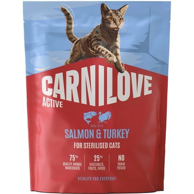 CARNILOVE ACTIVE Cat Dry Made with Salmon & Turkey for Sterilised Adult All 400 g