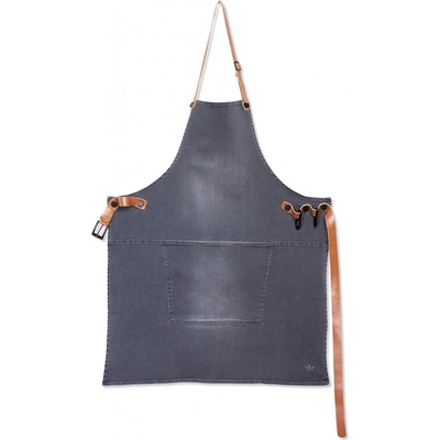 Dutchdeluxes Denim zástěra Washed grey