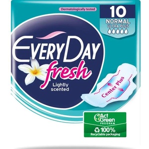 EVERYDAY Fresh Normal Ultra Plus Дамски превръзки с крилца 10 бр