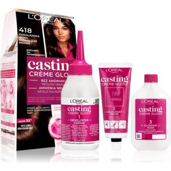 L'Oréal Casting Creme Gloss боя за коса цвят 418 Choco Mocha
