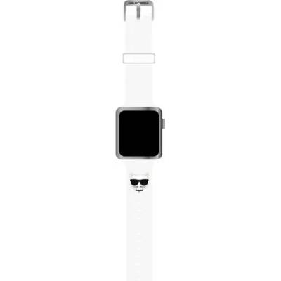 Karl Lagerfeld Karl Lagerfeld KLAWMSLCW Silicone Choupette Heads каишка за Apple Watch 38/40 / 41mm, бял