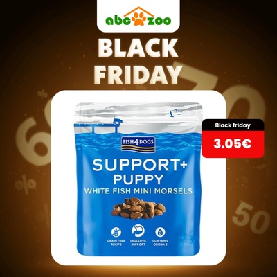 FISH4DOGS Support+ Puppy White Fish Mini Morsels 150 g
