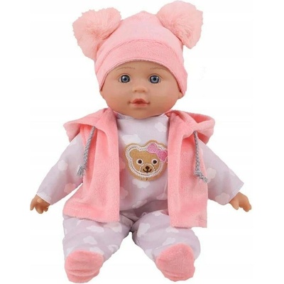 Smily Play růžová se zvukem 32 cm čepice bunda dupačky