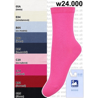 WOLA Detské ponožky w24.000 B85-tm.modrá
