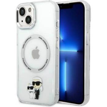 KARL LAGERFELD Кейс Karl Lagerfeld KLHMP14MHNKCIT за iPhone 14 Plus 6.7"", прозрачен, твърд, Iconic Karl&Choupette Magsafe (KF001442-0)