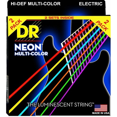 DR Strings Neon Multi-Color NMCE-2/10