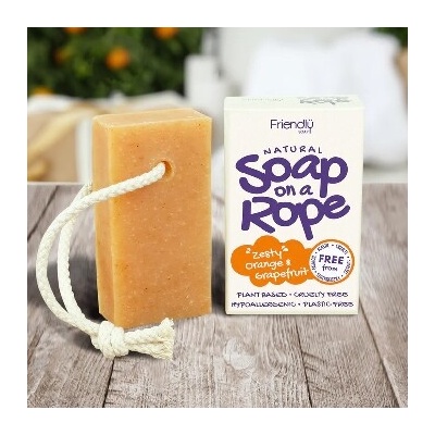 Friendly Soap prírodné mydlo pomaranč a grep na šnúrke 125 g