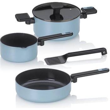 Kela Комплект съдове за готвене kela mira с керамично покритие от 5 части - светлосини (kela 15200)