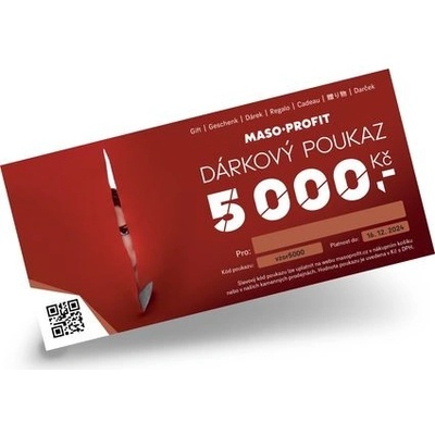 MASO-PROFIT Elektronický Dárkový poukaz 5000 Kč
