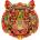 Eureka - Puzzle Wooden colored Tiger - 150 piese