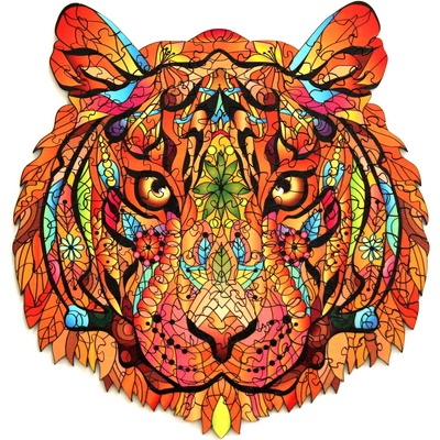 Eureka - Puzzle Wooden colored Tiger - 150 piese
