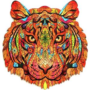 Eureka - Puzzle Wooden colored Tiger - 150 piese