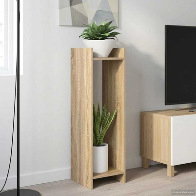 vidaXL Стойка за растения 2 бр. Дъб сонома 30 x 30 x 100 см (899567)