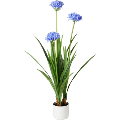 Botanical Decoration Velká umělá květina v květináči Agapanthus, 70 x 120 cm zelený