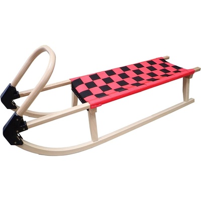 Plastkon sánky drevené červená 110 cm