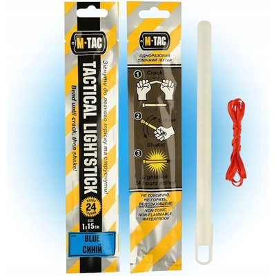 M-Tac Chemické osvetlenie Lightstick Blue modré 24h 15 cm