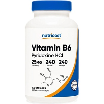 Image 1 of Nutricost Vitamin B6 Pyridoxine HCI 25 mg [240 капсули]