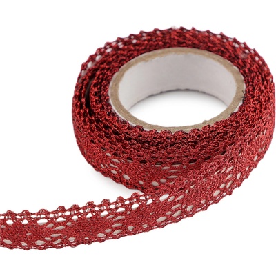 Stoklasa Samolepicí krajka šíře 15 mm metalická Balení: 1 ks, Varianta: 5 červená 5 červená