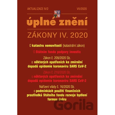 Aktualizace IV/2 2020 - Zákon o katastru nemovitosti, Zákon o státním fondu rozvoje bydlení - Rozšíření činnosti stávajícího Státního fondu rozvoje by