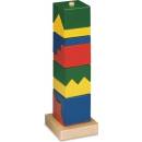 Dřevěné hračky Bino Věž barevná skládací 26 cm