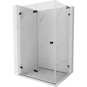 Mexen Lunar-F L сгъваема лява душ кабина 100 x 90 см, прозрачна, черна - 836L-100-090-70-00-L (836L-100-090-70-00-L)