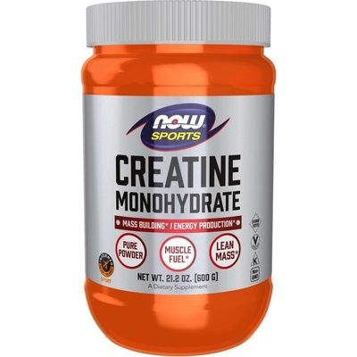 NOW Creatine Monohydrate Powder, 600 Grams