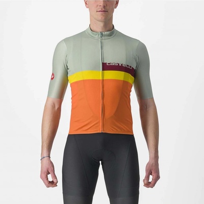 Castelli A BLOCCO zelená/bordová/mango